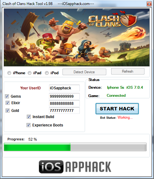 app hack clash of clans android 2015
